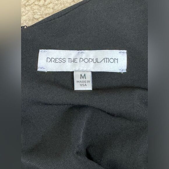 NWT Dress The Population 'ANNIE' Halter Sequin Black  Mini Open Back Dress Sz M - Picture 8 of 15